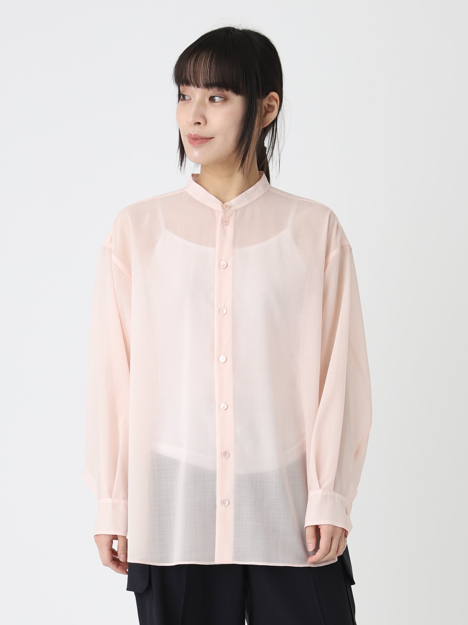 Voile Sheer Shirts<BR>防ぐシワ性に優れたアイテム