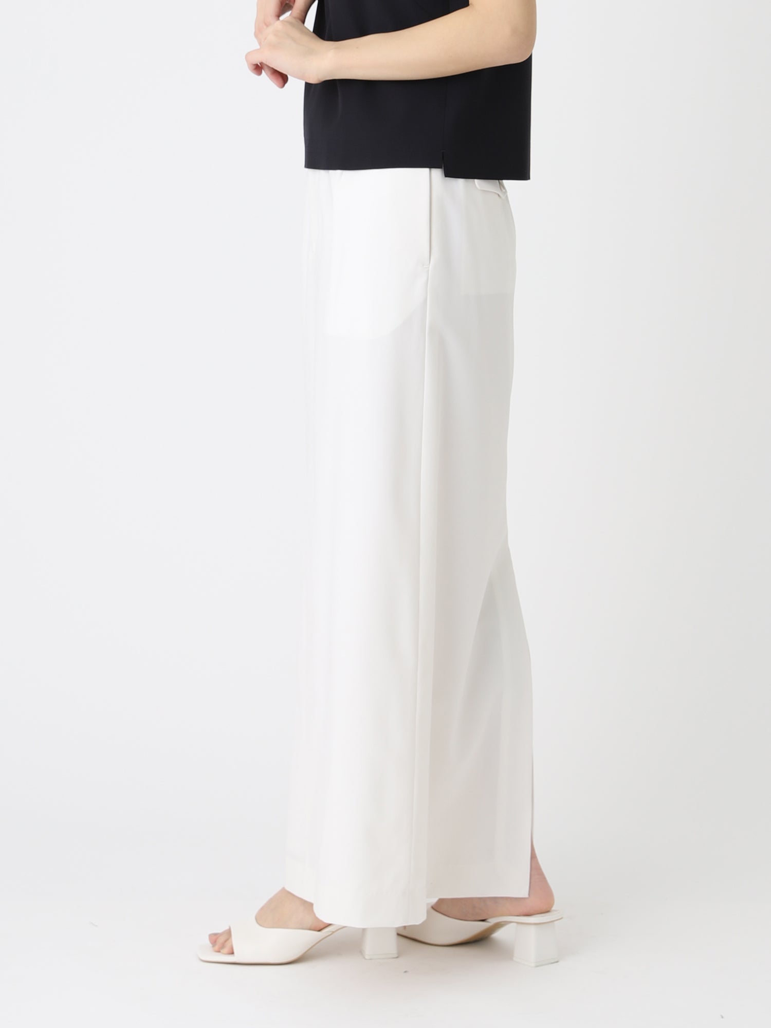 【SPRING & SUMMER】Tropical W Skirt<BR>メンズスラックスをモチーフに