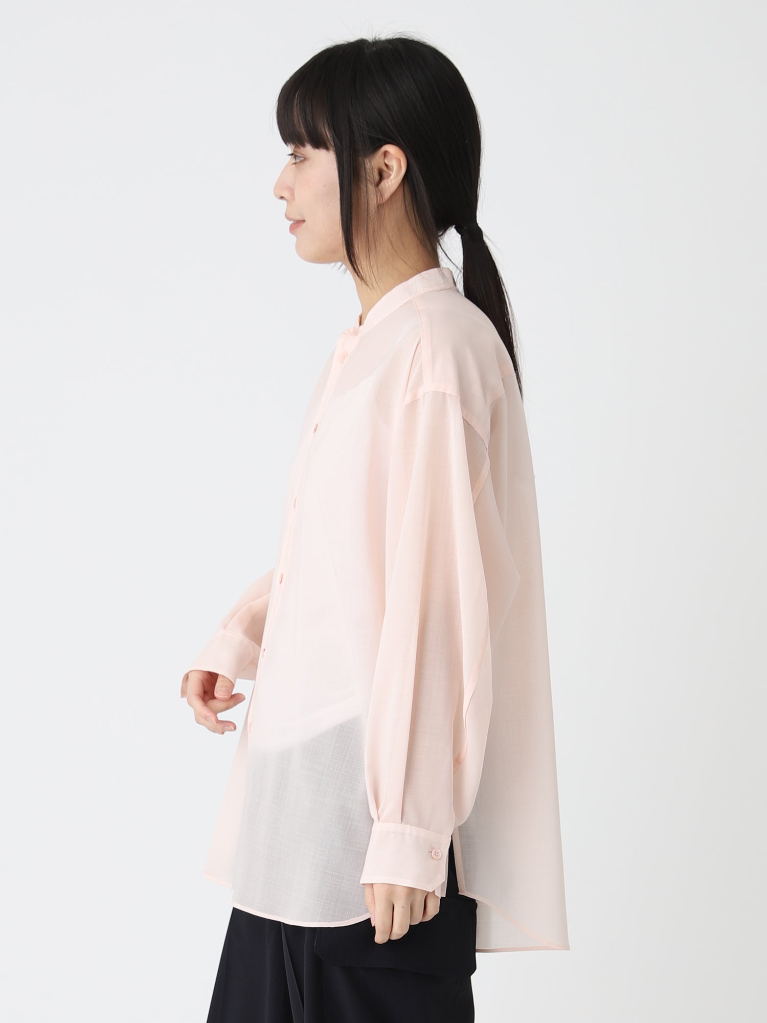 Voile Sheer Shirts<BR>防ぐシワ性に優れたアイテム