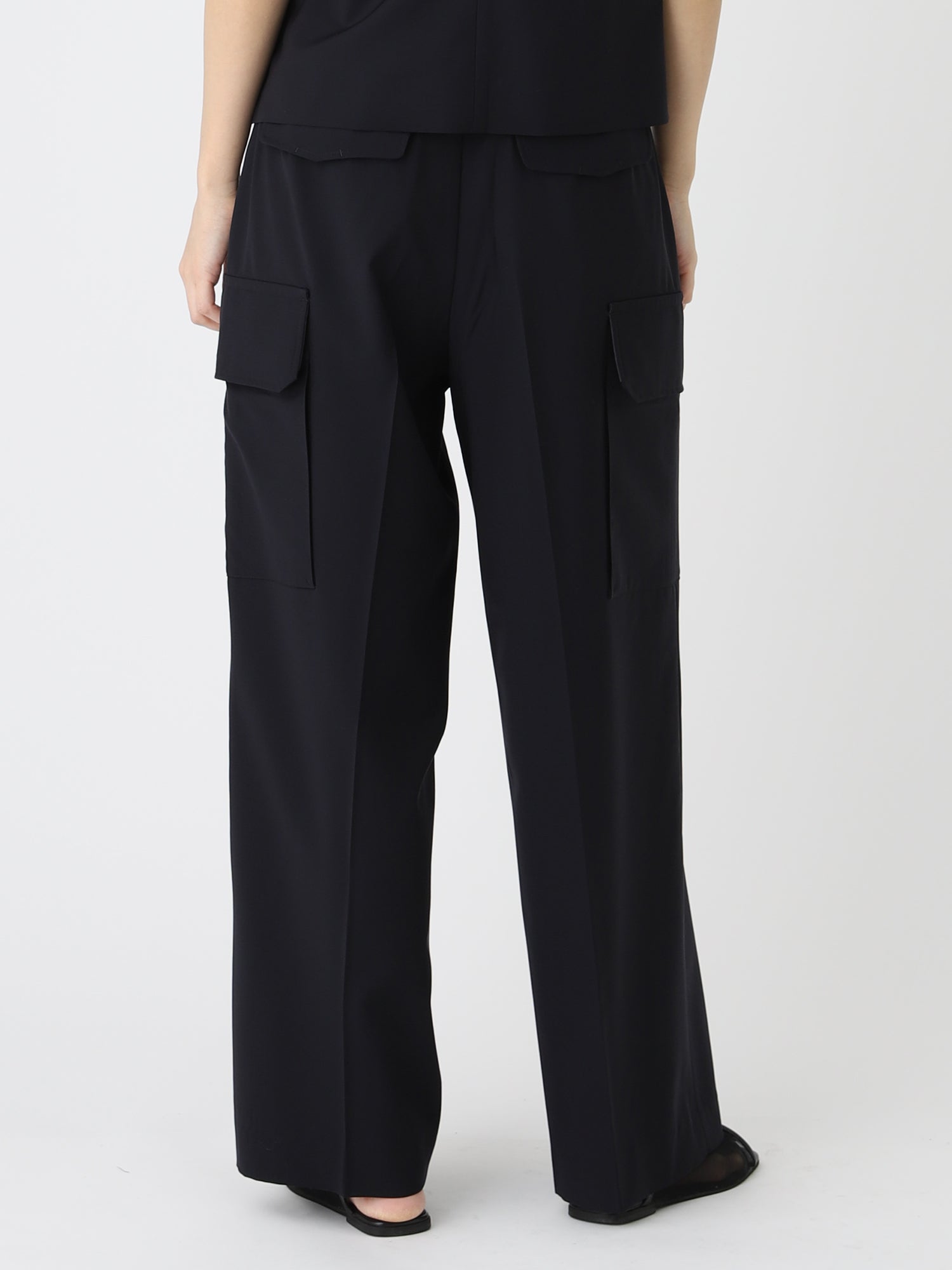 Tropical W Wide Cargo Pants<BR>サッシュベルトでウエストの調節が可能