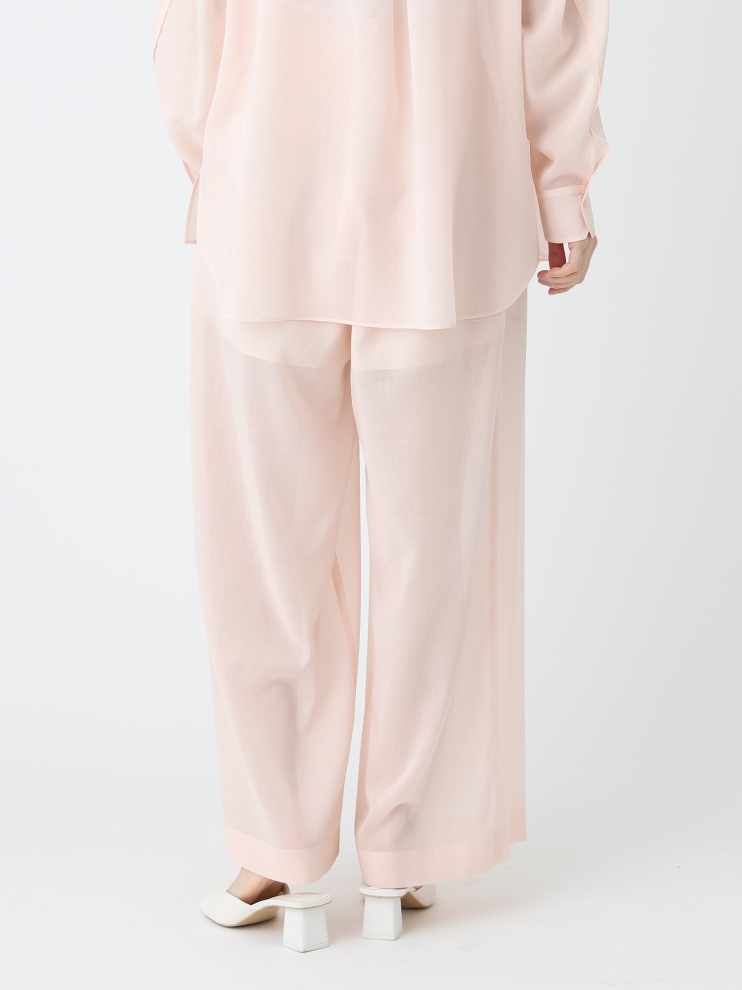 Voile Sheer Tuck Pants<BR>防ぐシワ性に優れたアイテム