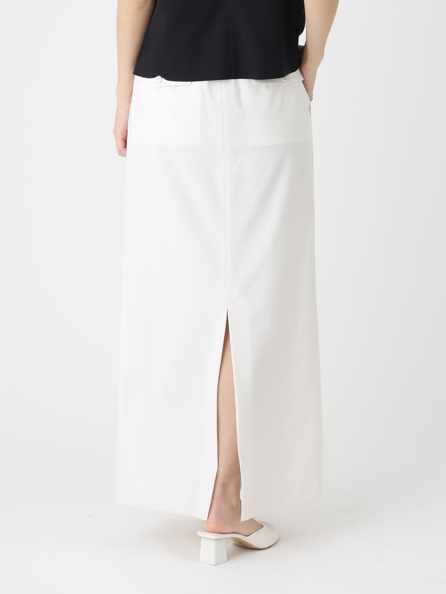 【SPRING & SUMMER】Tropical W Skirt<BR>メンズスラックスをモチーフに