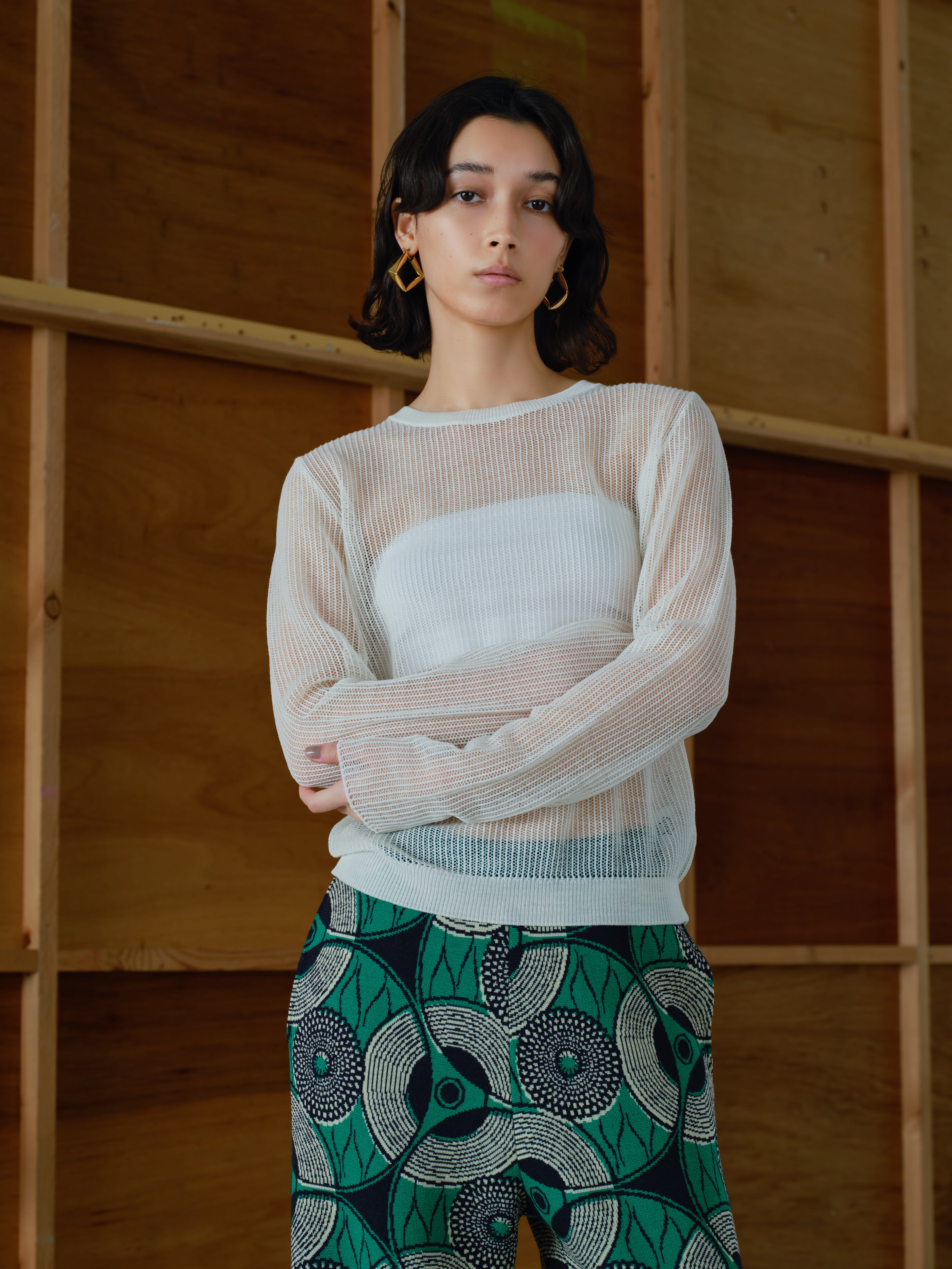 Mesh Pullover<BR>サラサラとした質感が特徴の軽量ニット
