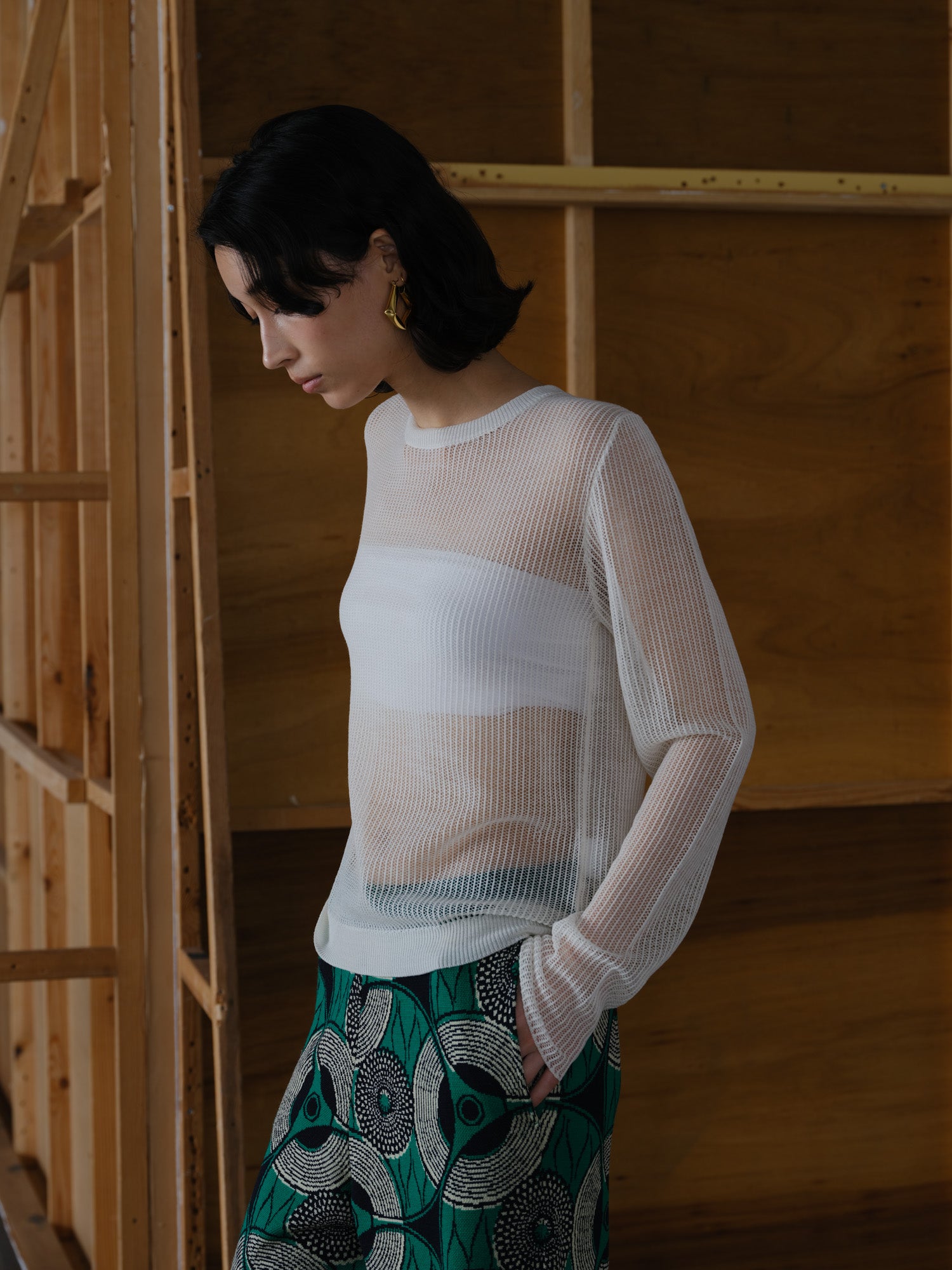 Mesh Pullover<BR>サラサラとした質感が特徴の軽量ニット