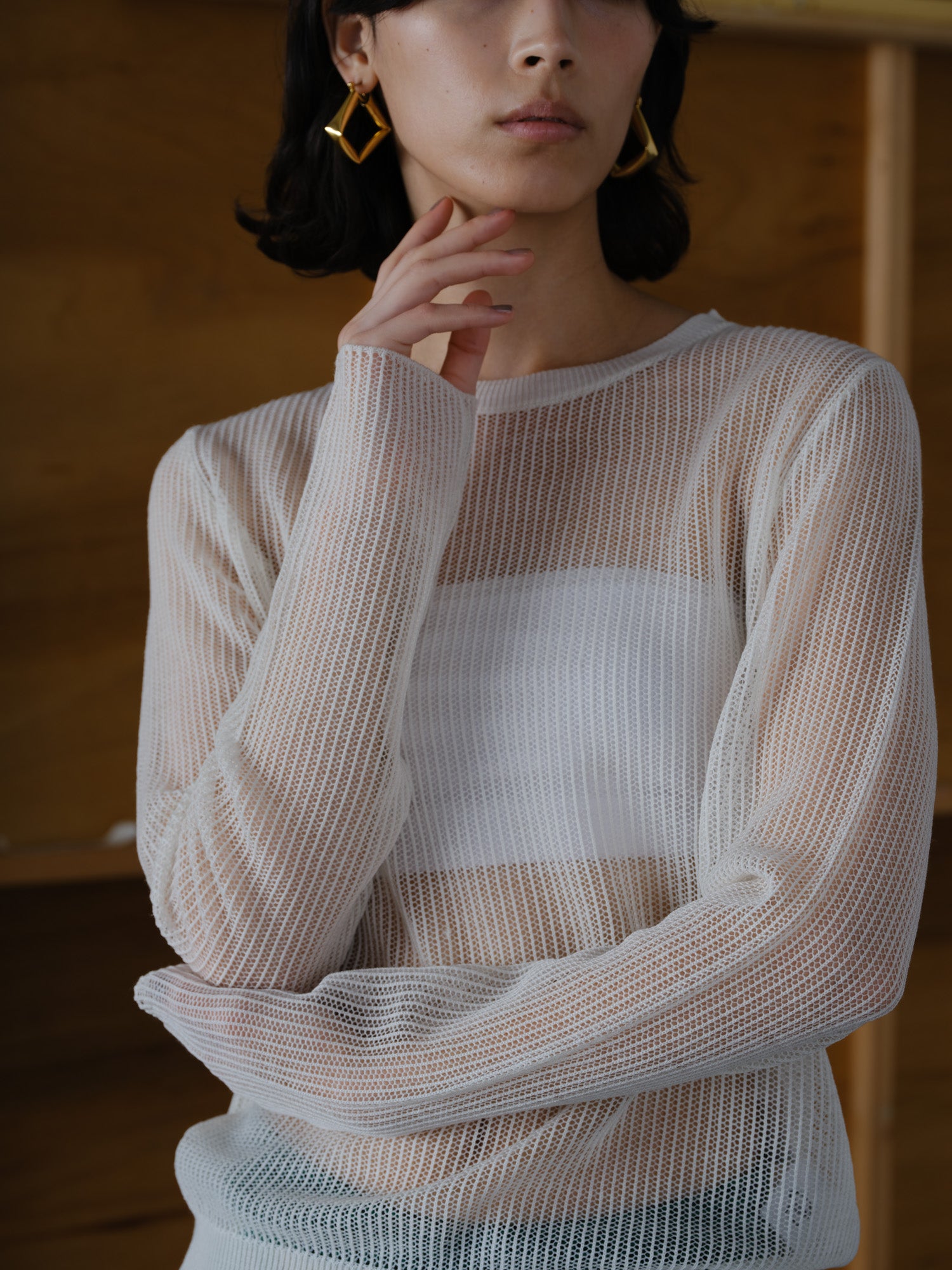 Mesh Pullover<BR>サラサラとした質感が特徴の軽量ニット