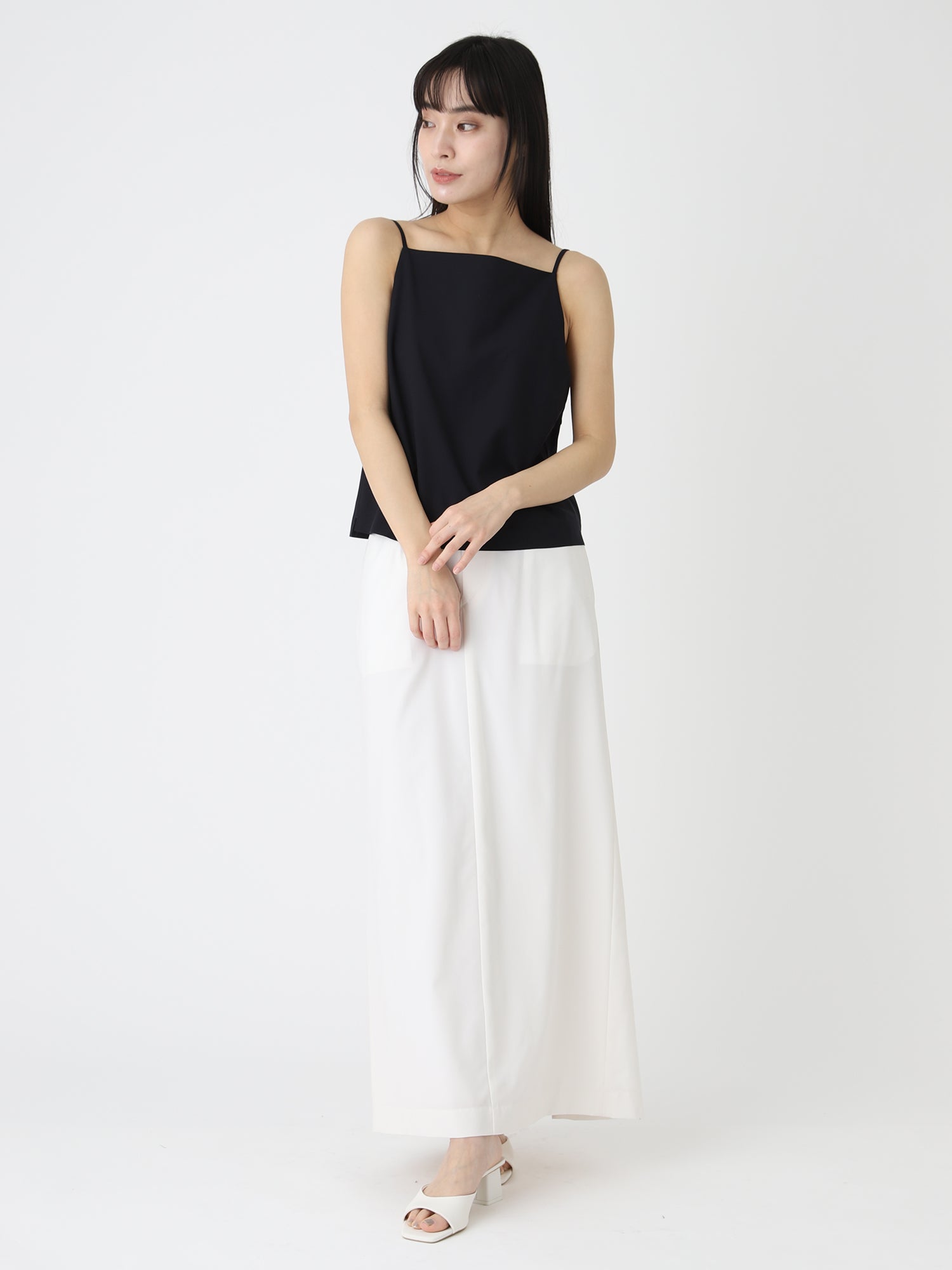 【SPRING & SUMMER】Tropical W Skirt<BR>メンズスラックスをモチーフに