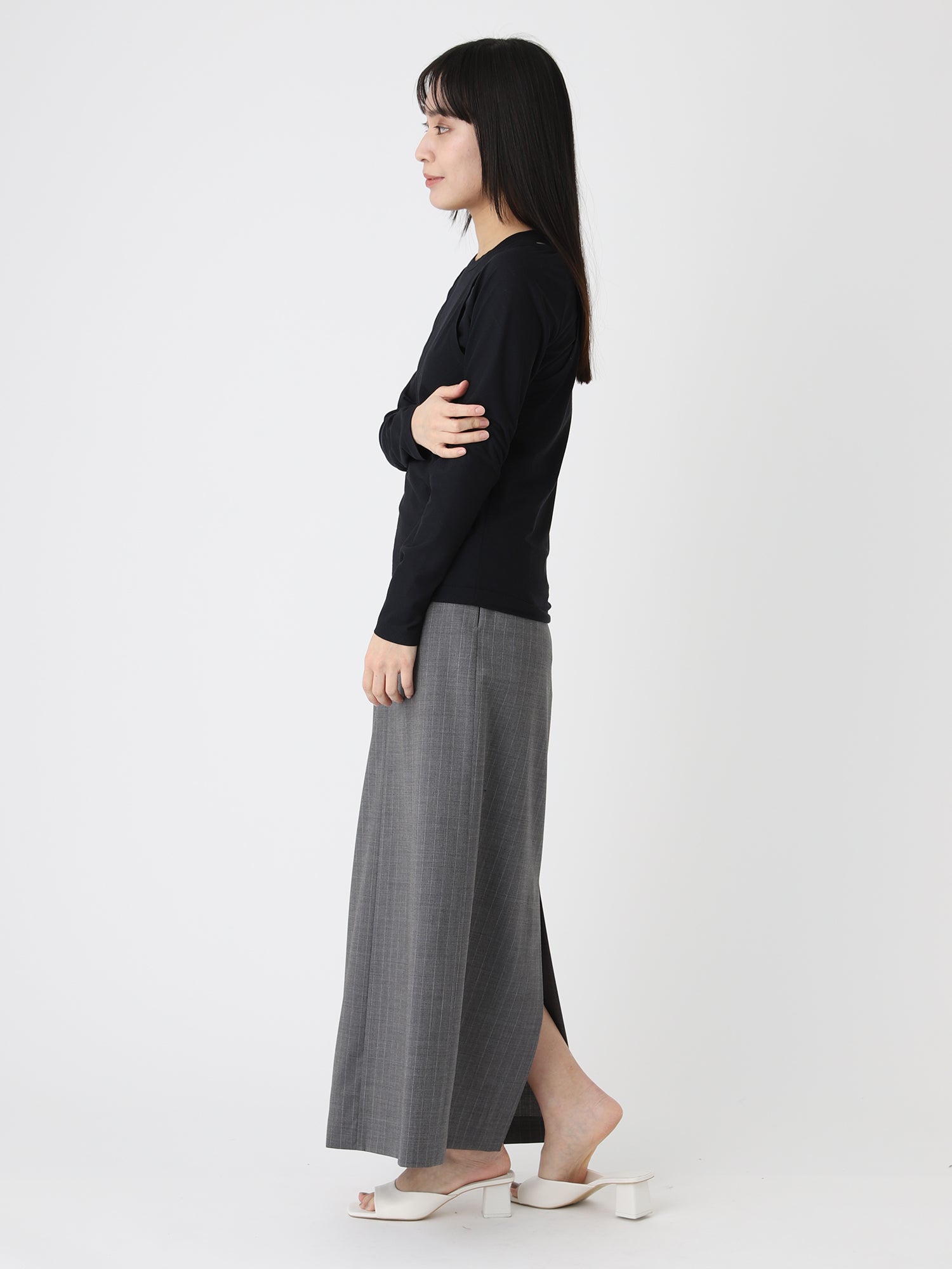Tropical W Skirt<BR>メンズスラックスをモチーフに
