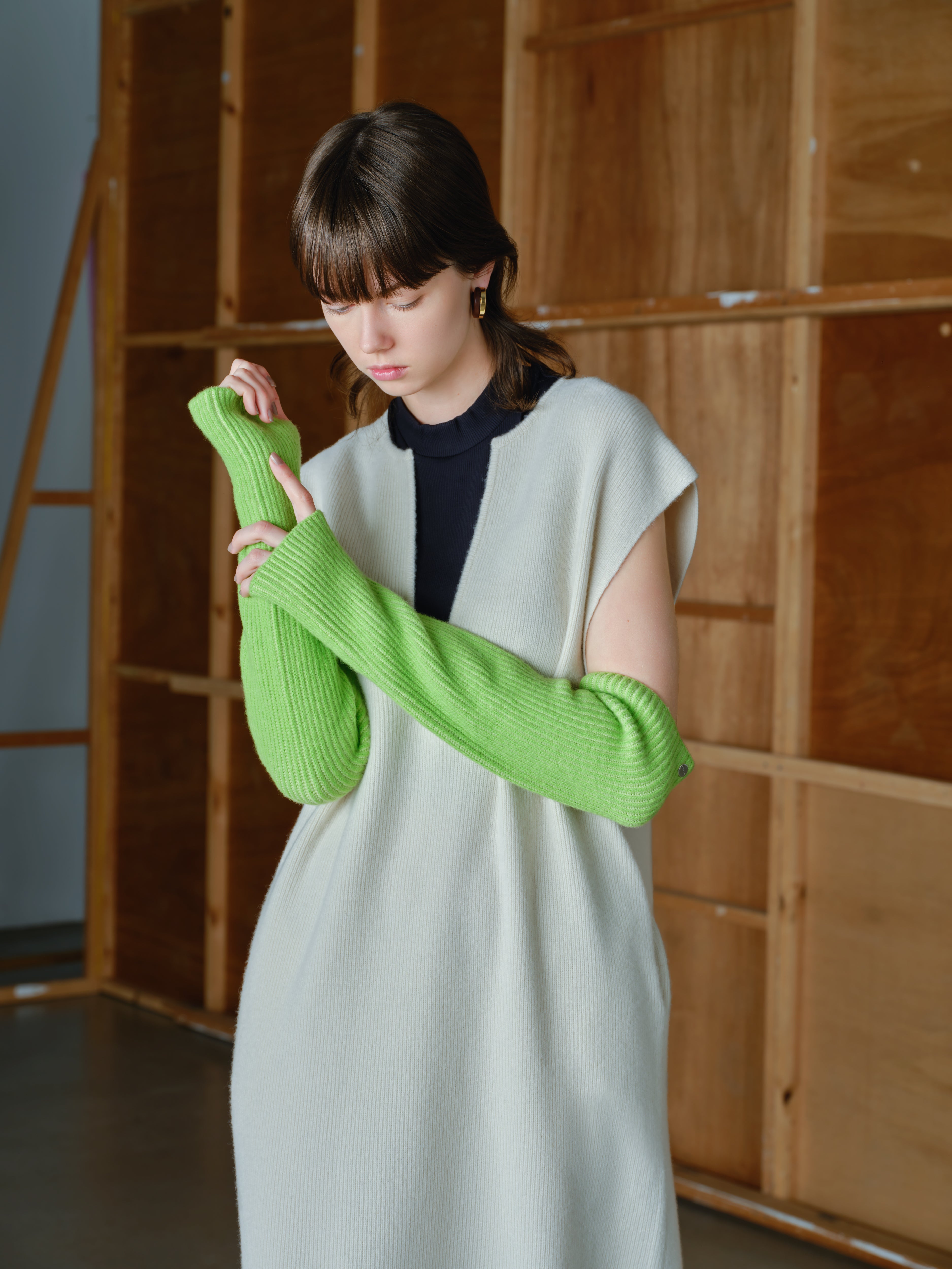 Kaftan Knit Onepiece<BR>多くの方が着用できる絶妙な丈感