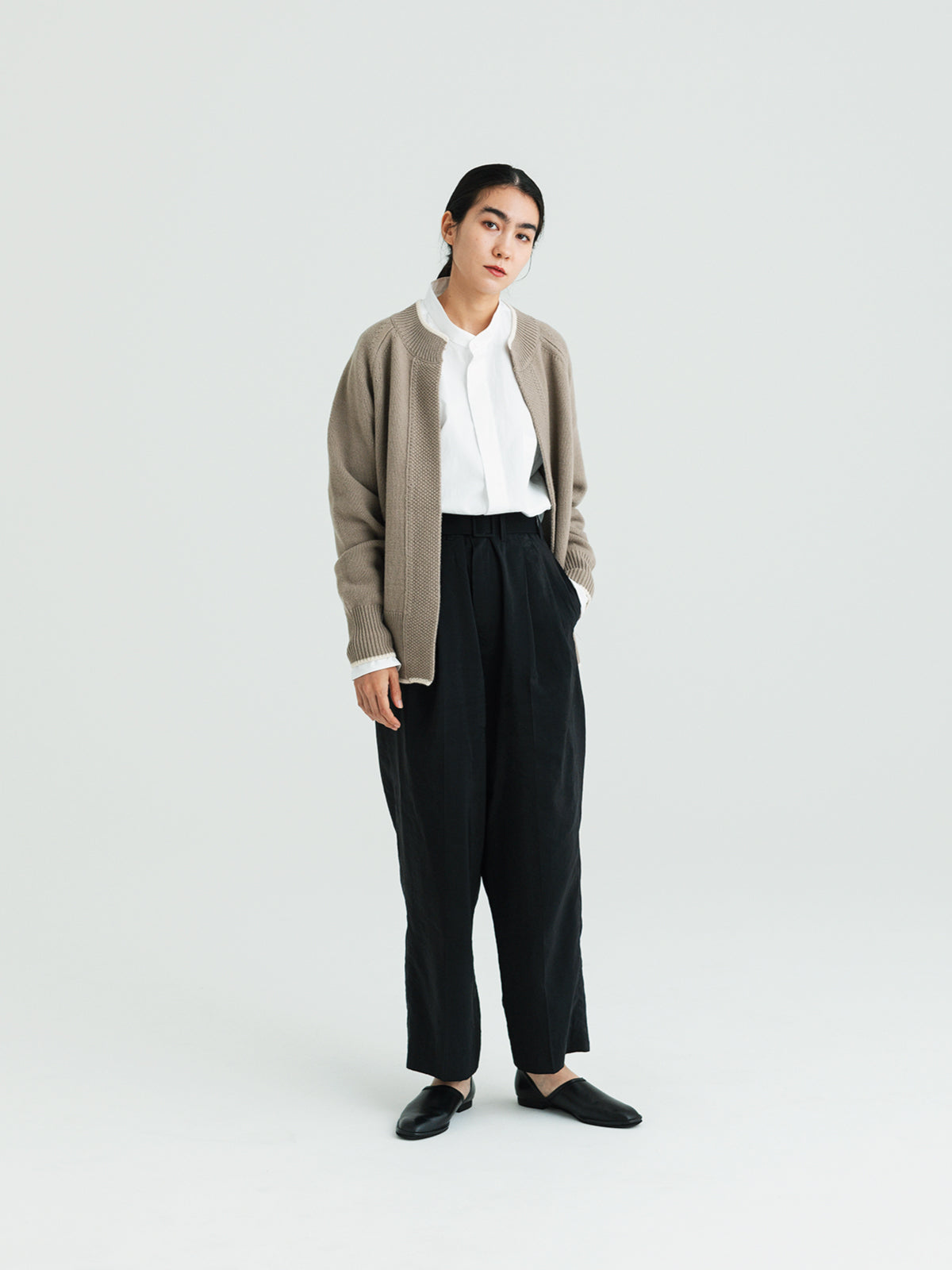 Moss Stitch Cardigan<BR>気軽に羽織れる万能カーディガン