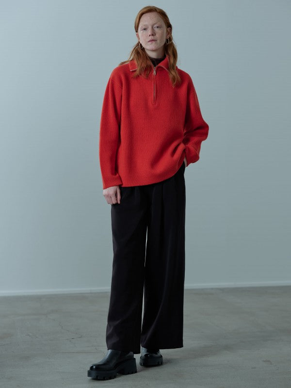 Half Zip Pullover<BR>性別問わず人気なハーフジップニット