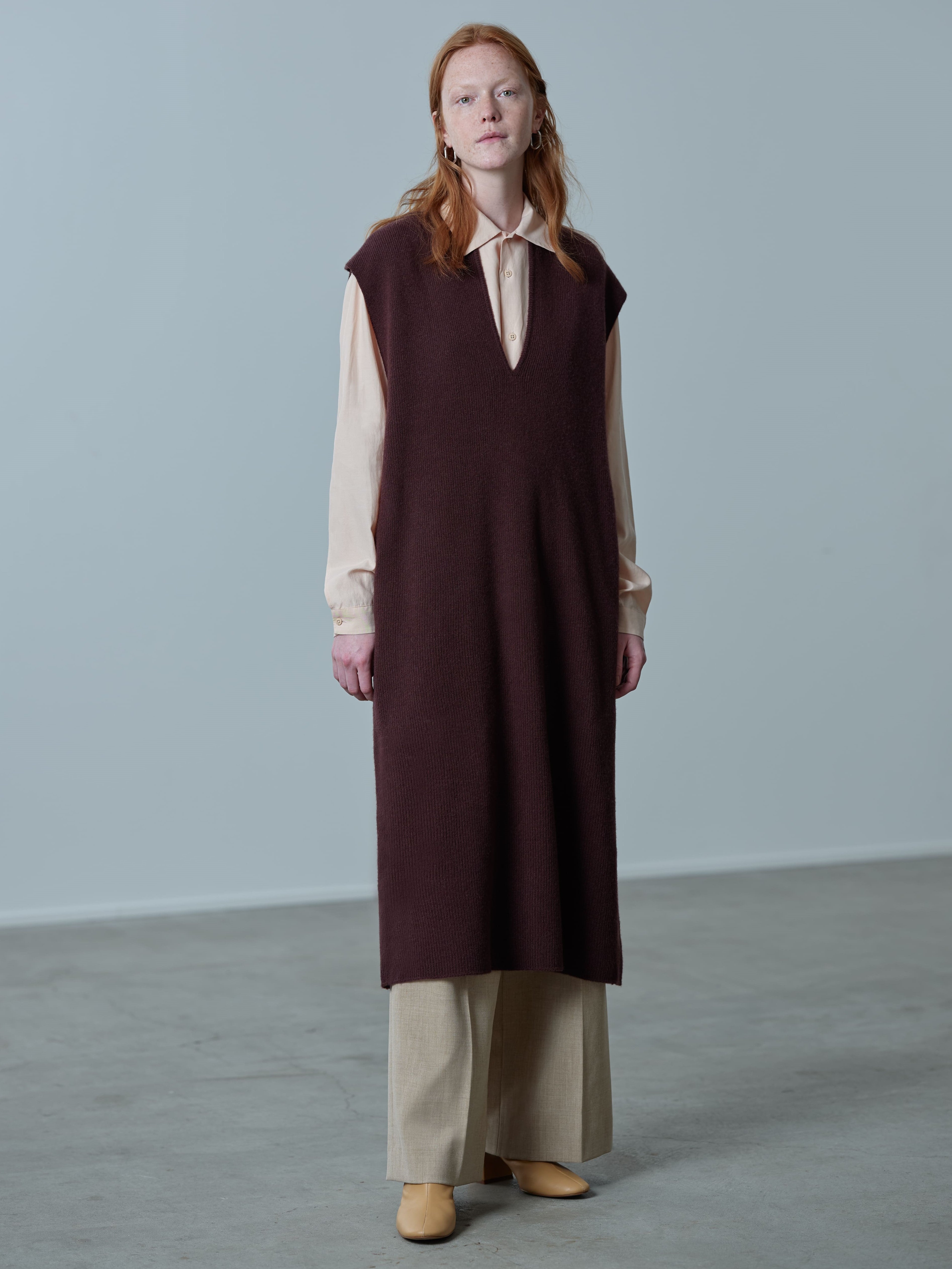 Kaftan Knit Onepiece<BR>多くの方が着用できる絶妙な丈感