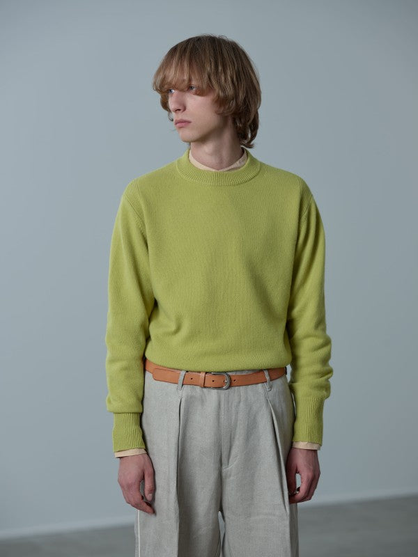 Line pullover<BR>リブ組織がはいった定番クルーネック