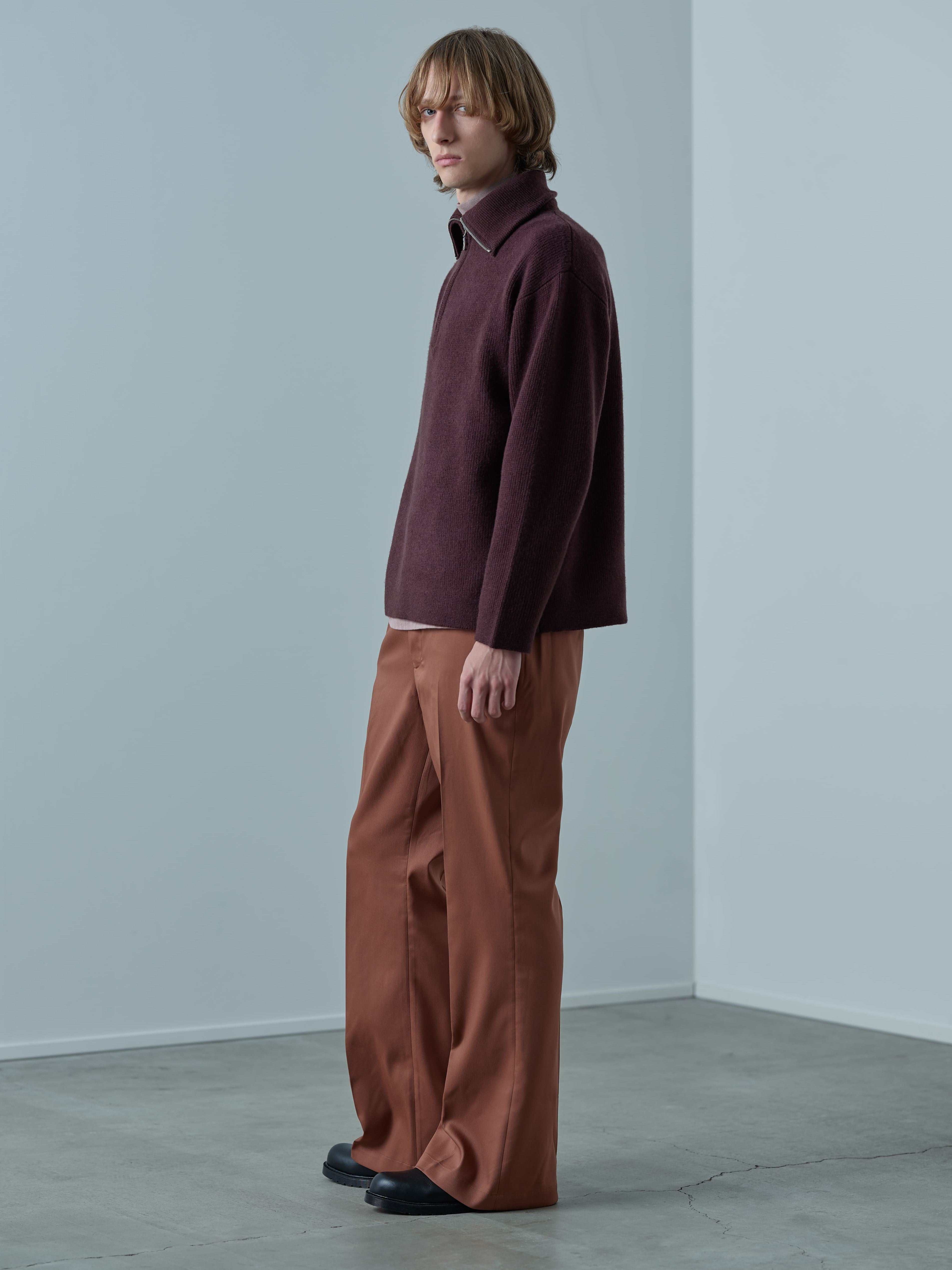 Half Zip Pullover<BR>性別問わず人気なハーフジップニット