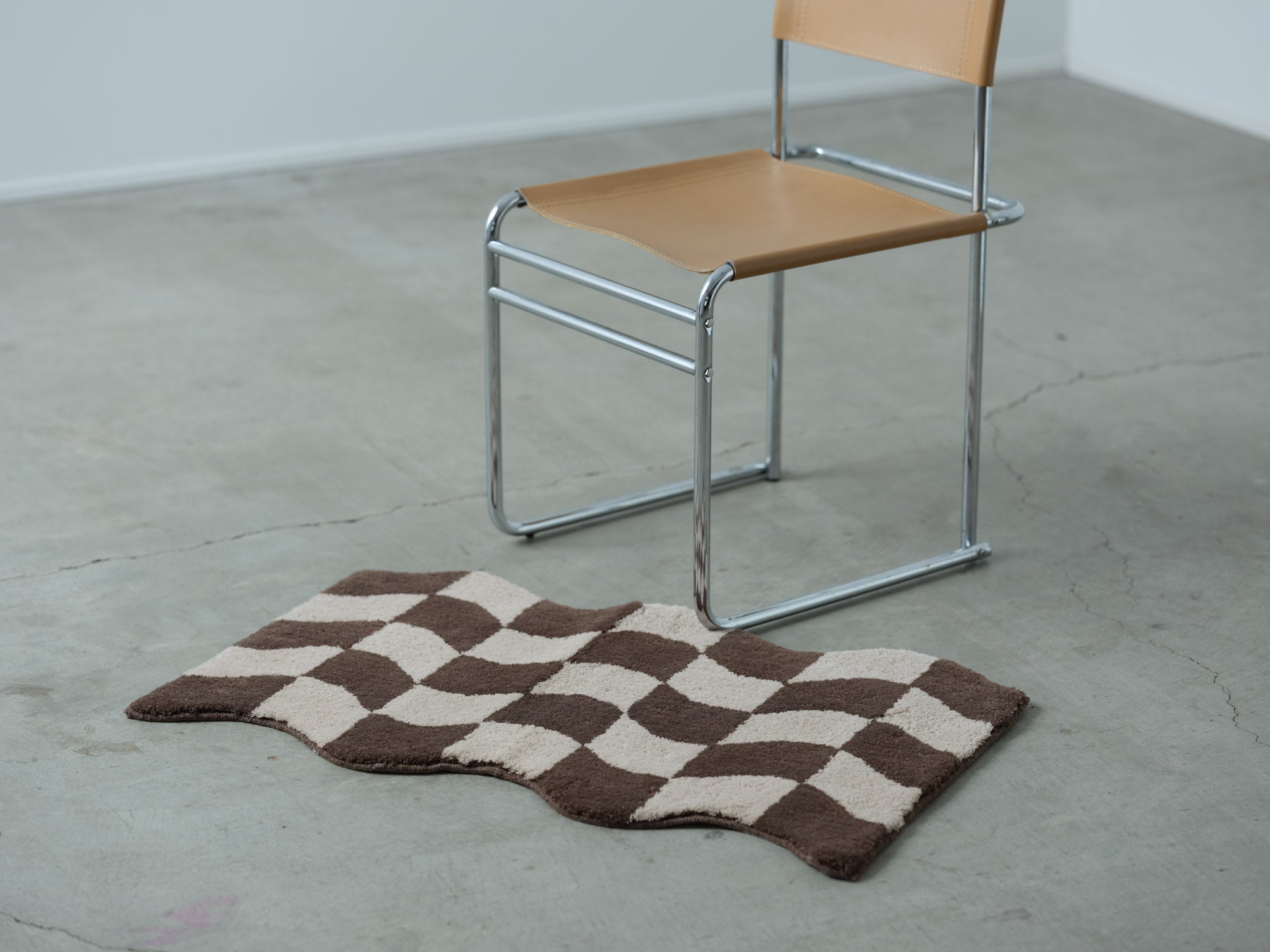 Checker Flag Rug<BR>リサイクルウールを使用したラグ