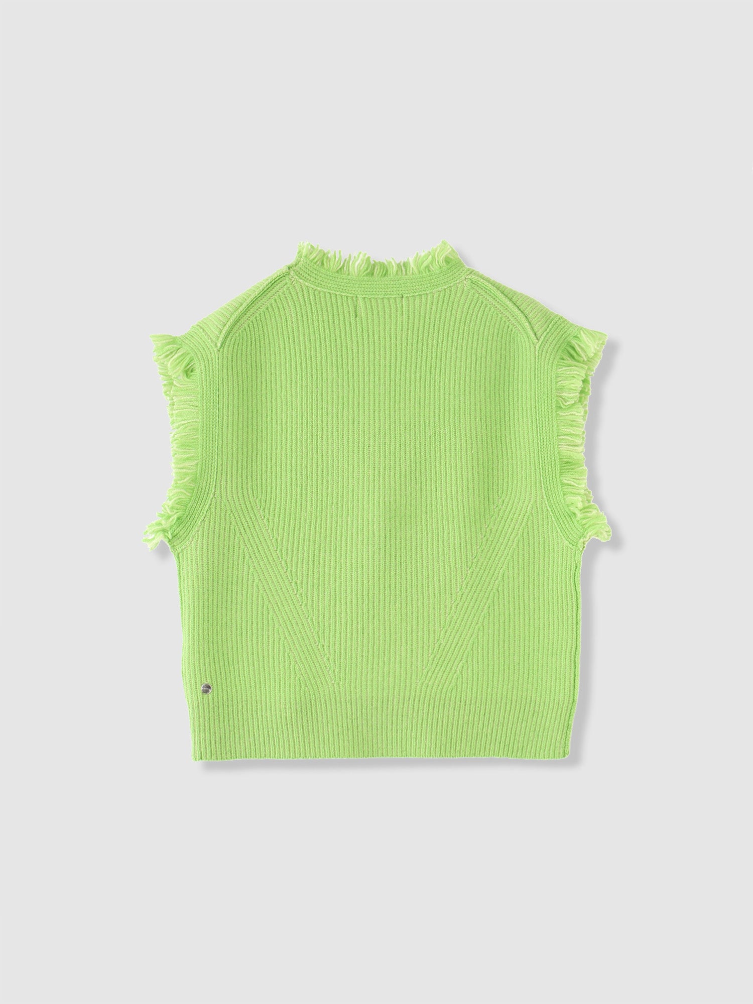 Fringe Vest<BR>シンプルなインナーのレイヤードアイテムに最適