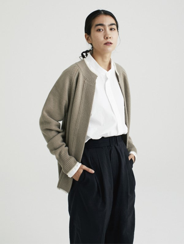 Moss Stitch Cardigan<BR>気軽に羽織れる万能カーディガン