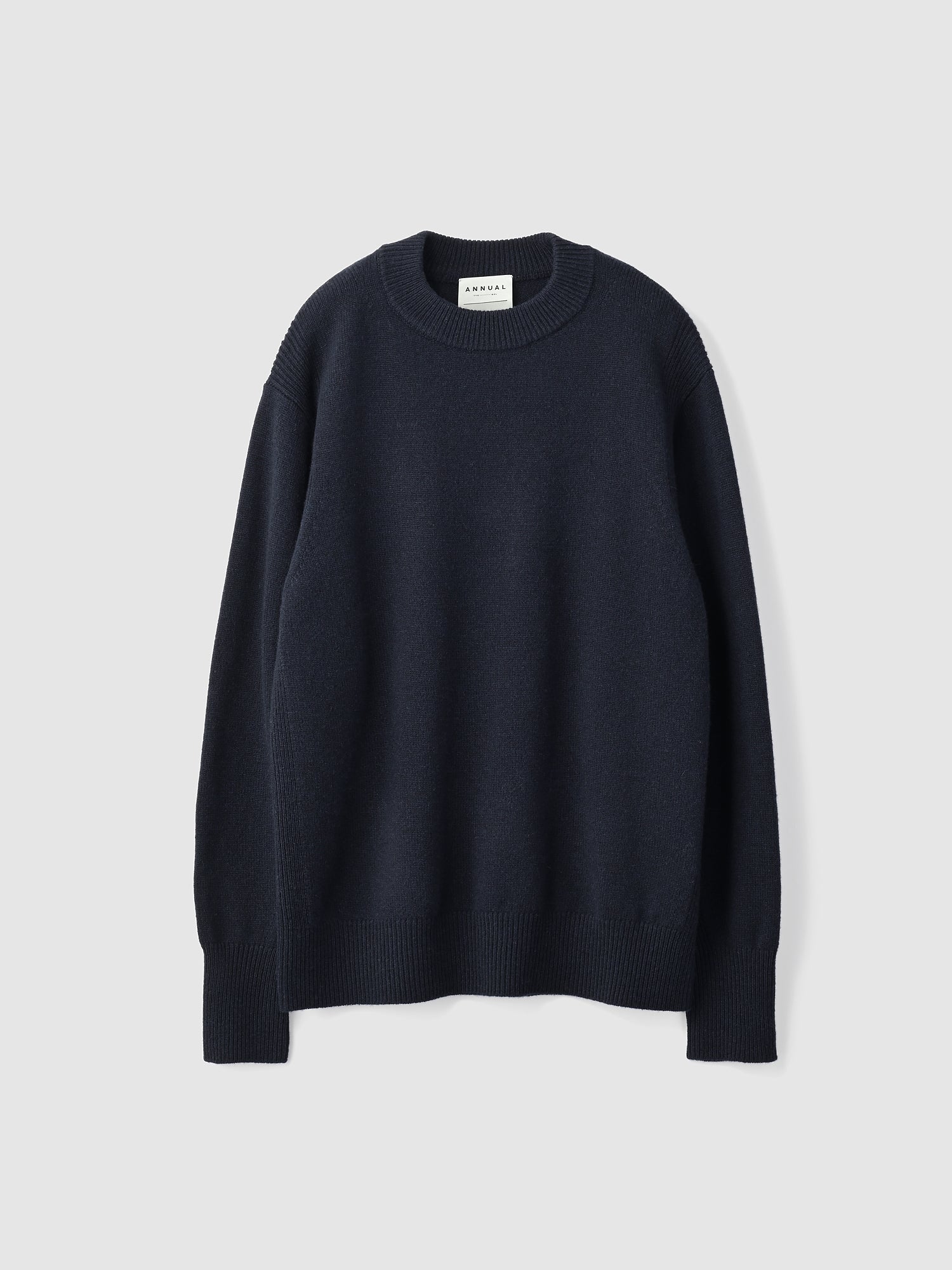 Line pullover<BR>リブ組織がはいった定番クルーネック