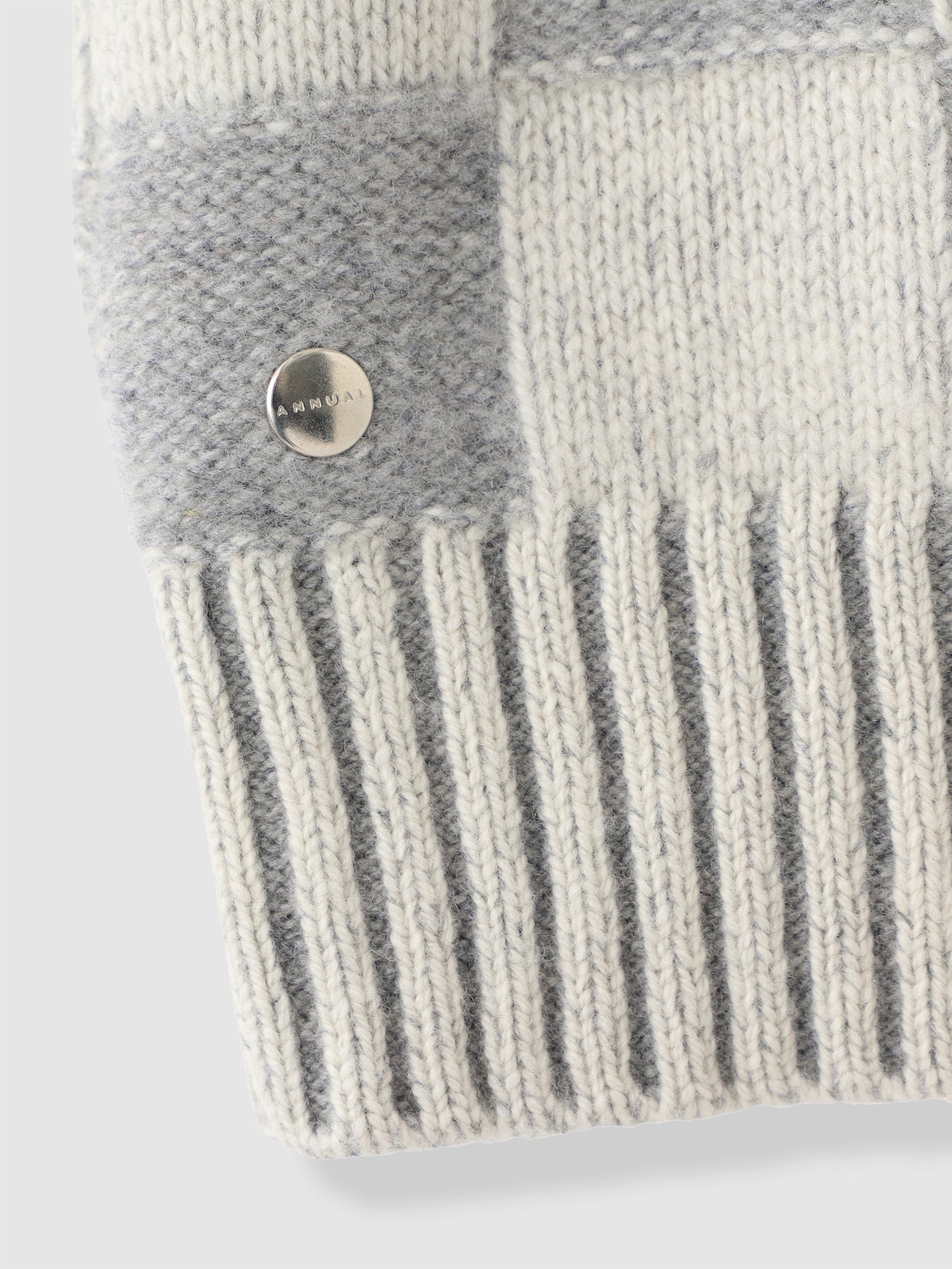 Checkered Mock Neck PO<BR>あごにかからない長さのモックネックニット