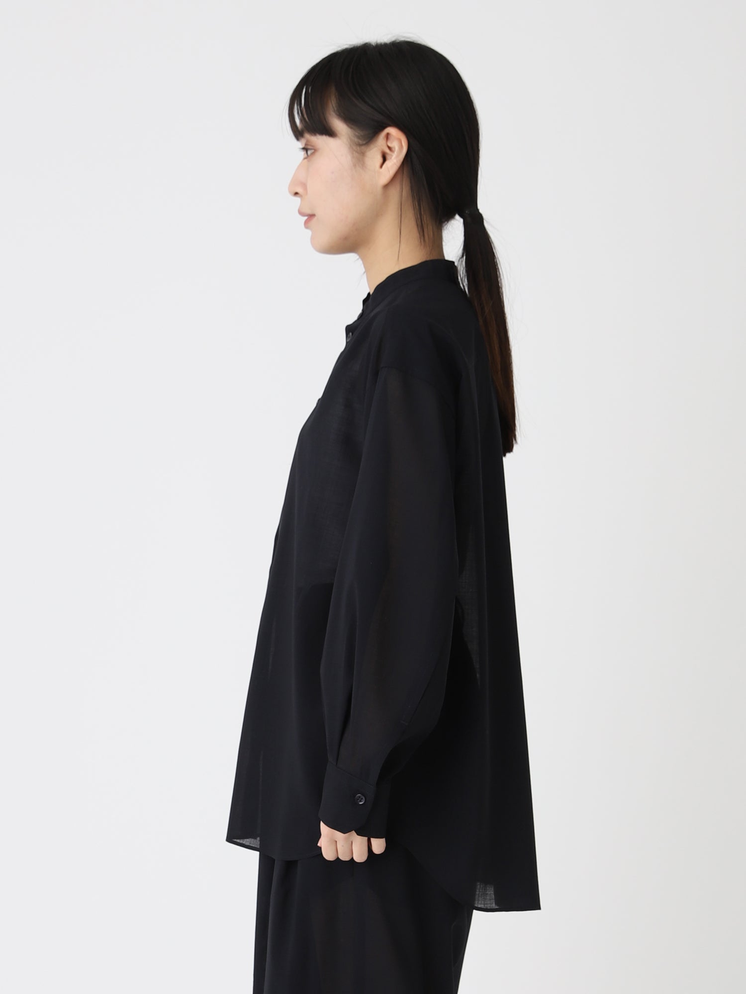 Voile Sheer Shirts<BR>防ぐシワ性に優れたアイテム