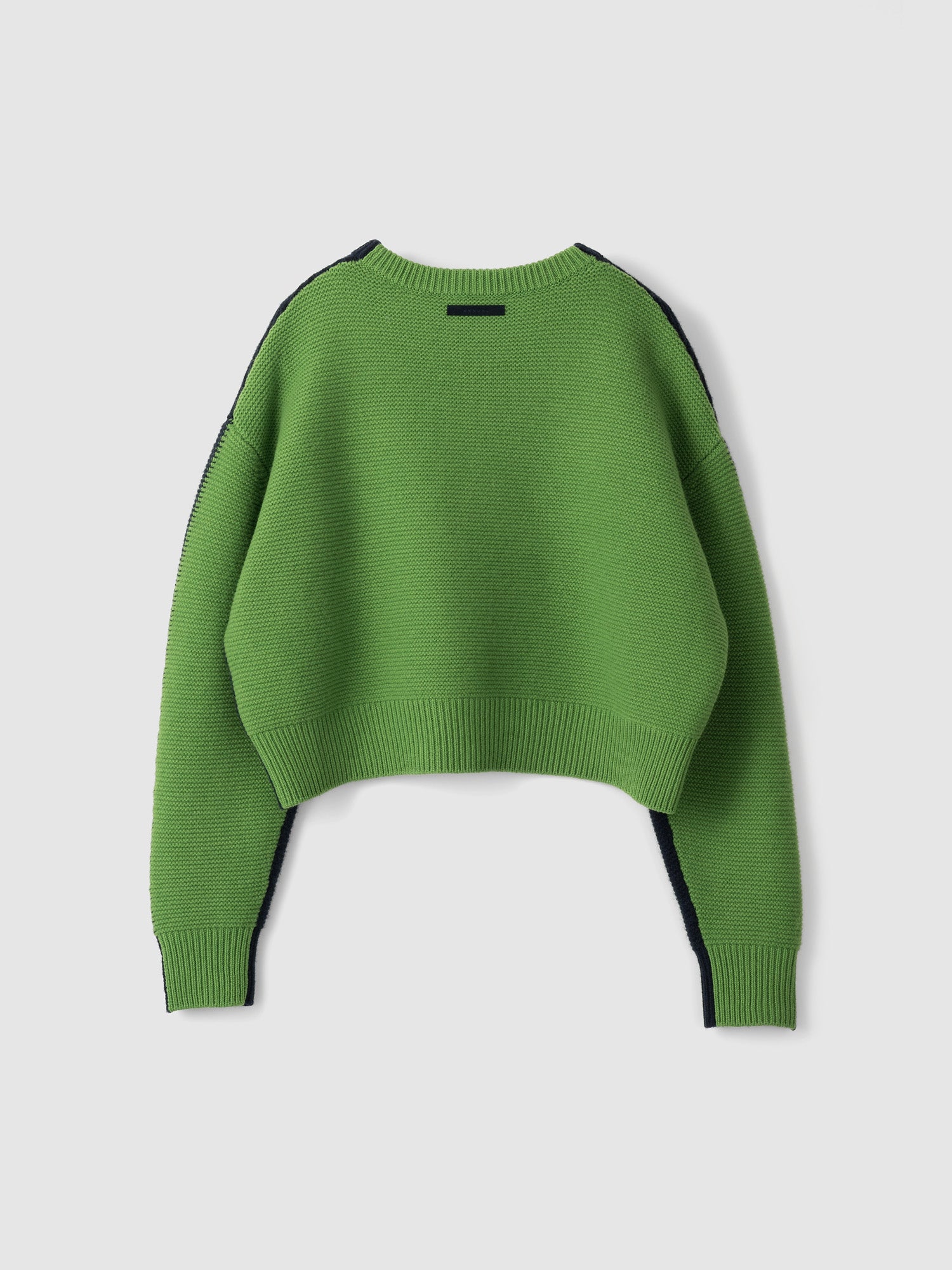 Bi-Color Crew PO<br> Cropped knitwear is a big hit every year